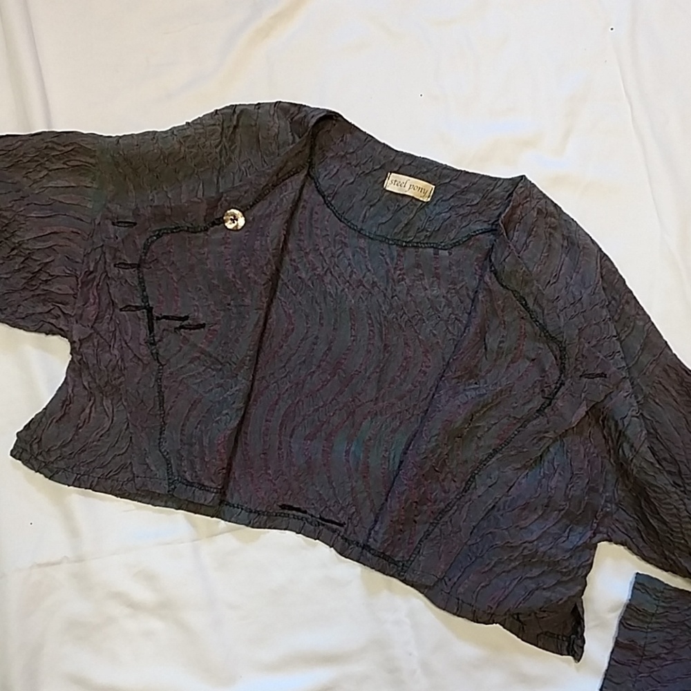 Steel Pony Artisan Silk Crop Jacket, NWOT, 1size - Picture 8 of 16